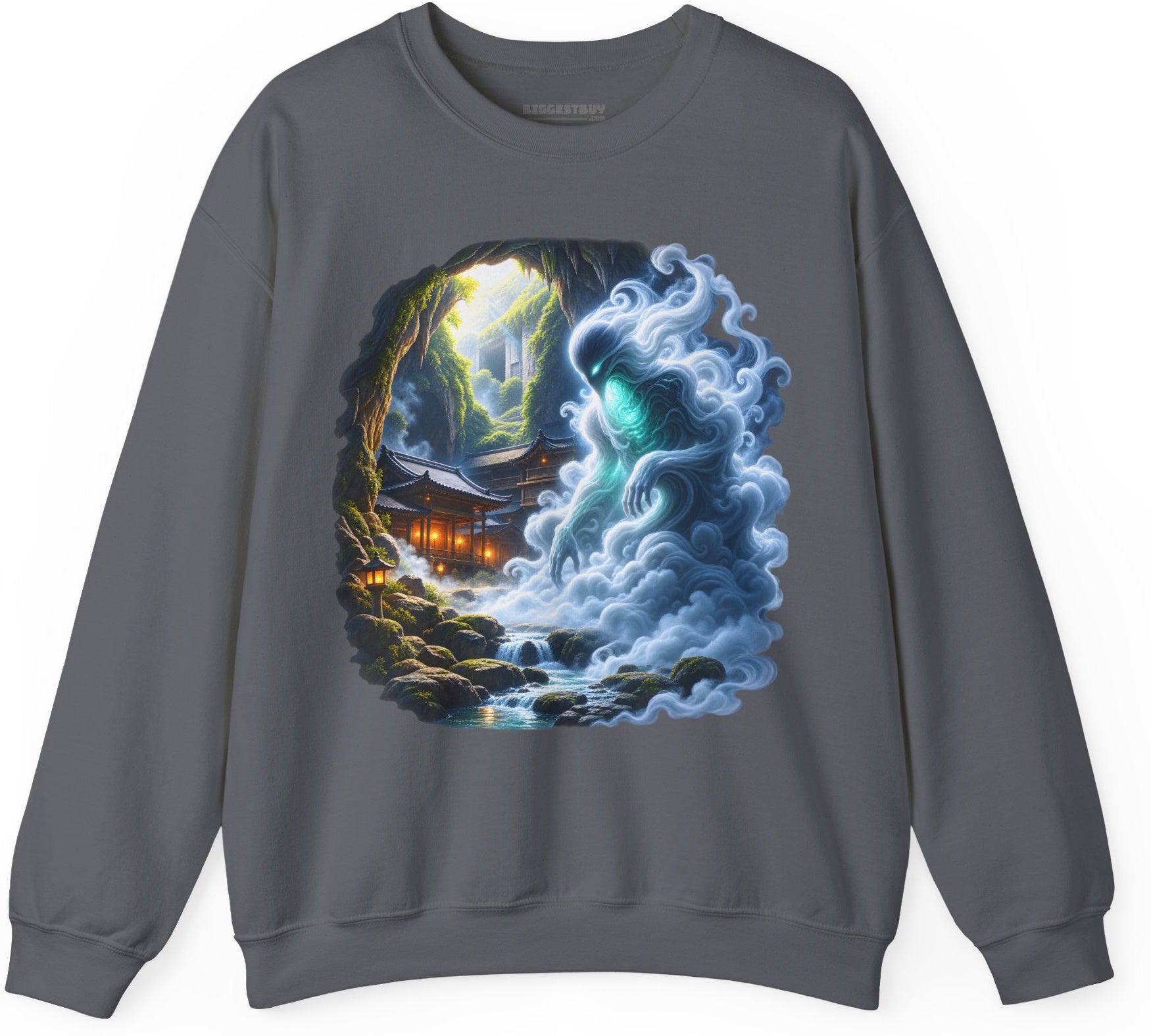 Spirit Portal - Crewneck Sweatshirt in Charcoal, front view