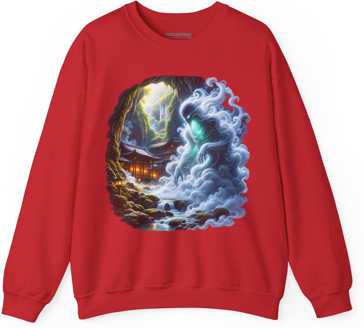 Spirit Portal - Crewneck Sweatshirt in Red, front view