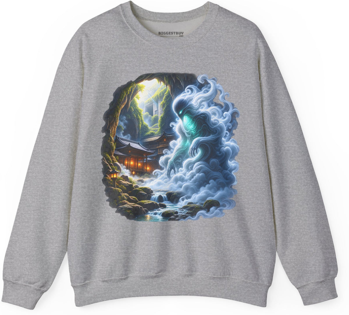 Spirit Portal - Crewneck Sweatshirt in Sport Grey, front view