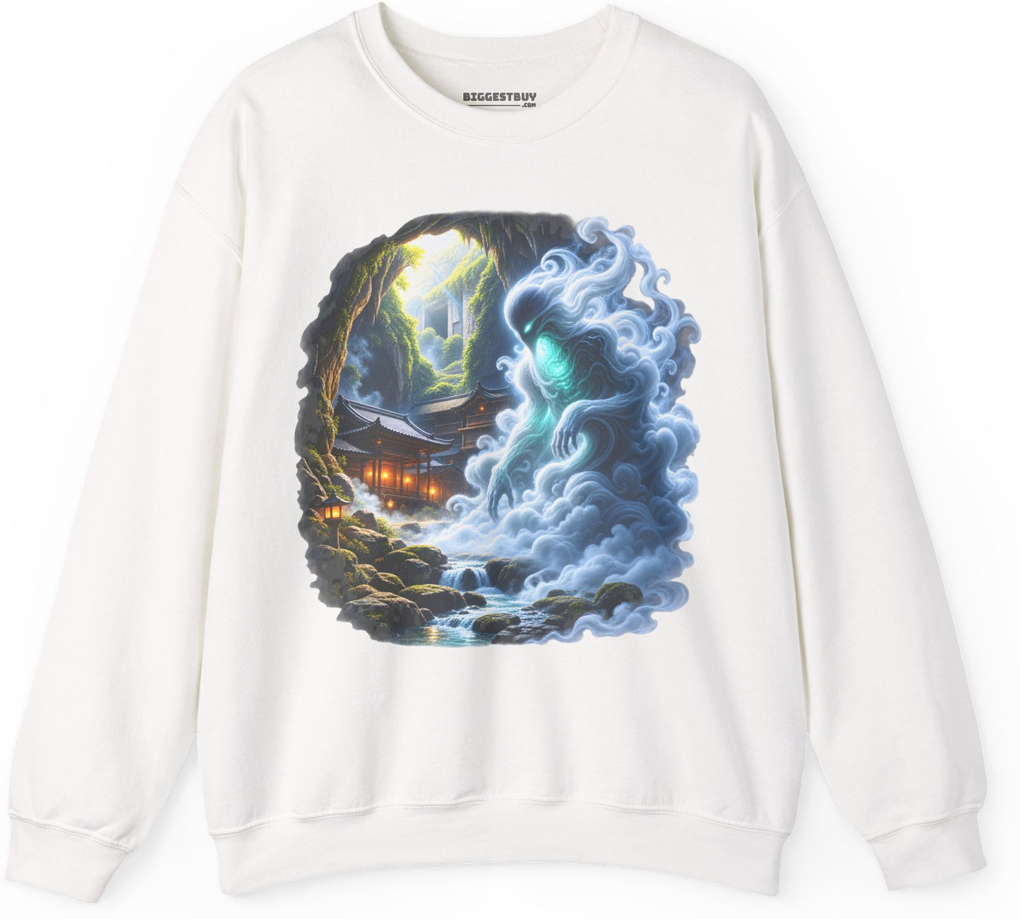 Spirit Portal - Crewneck Sweatshirt in White, front view