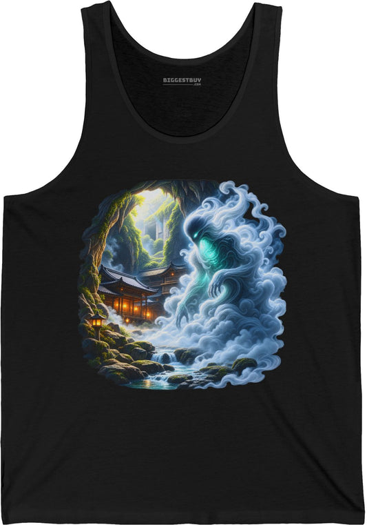 Spirit Portal - Jersey Tank Top in Black, front view