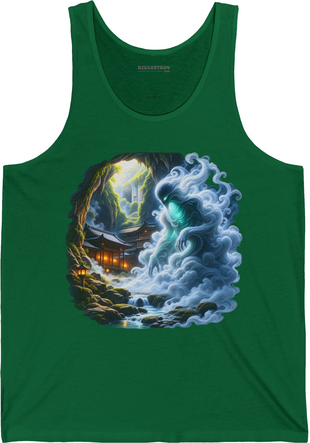 Spirit Portal - Jersey Tank Top in Kelly, front view
