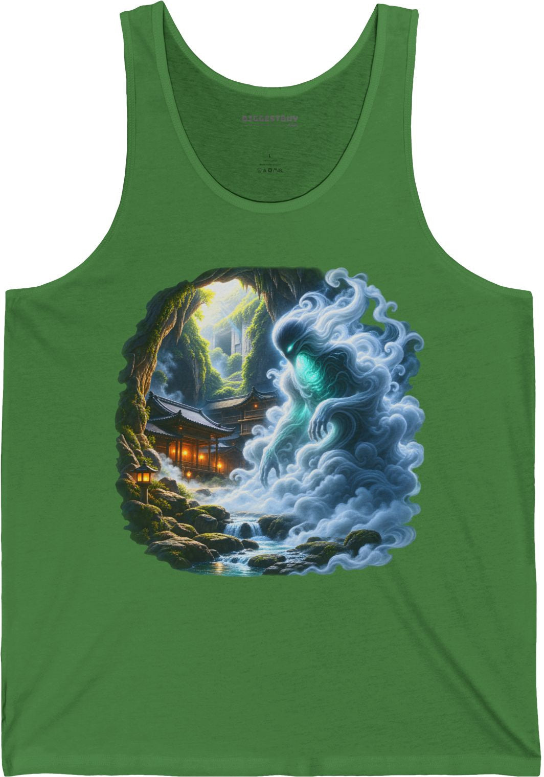 Spirit Portal - Jersey Tank Top in Leaf, front view
