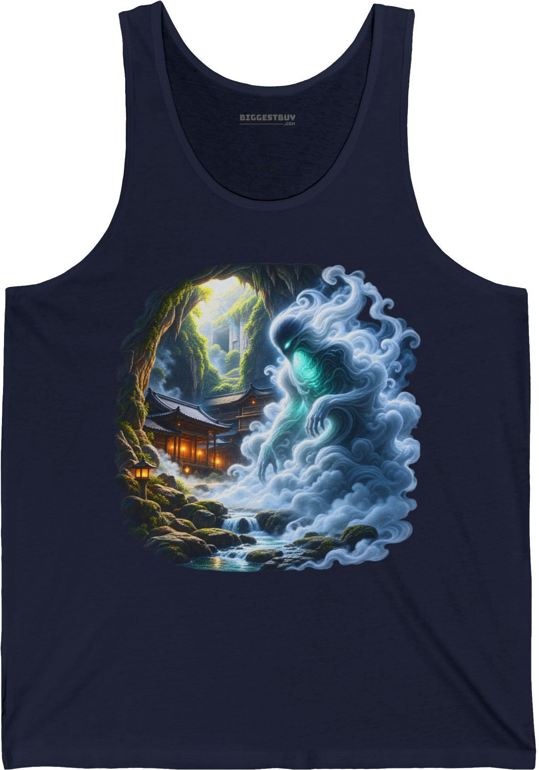 Spirit Portal - Jersey Tank Top in Navy, front view