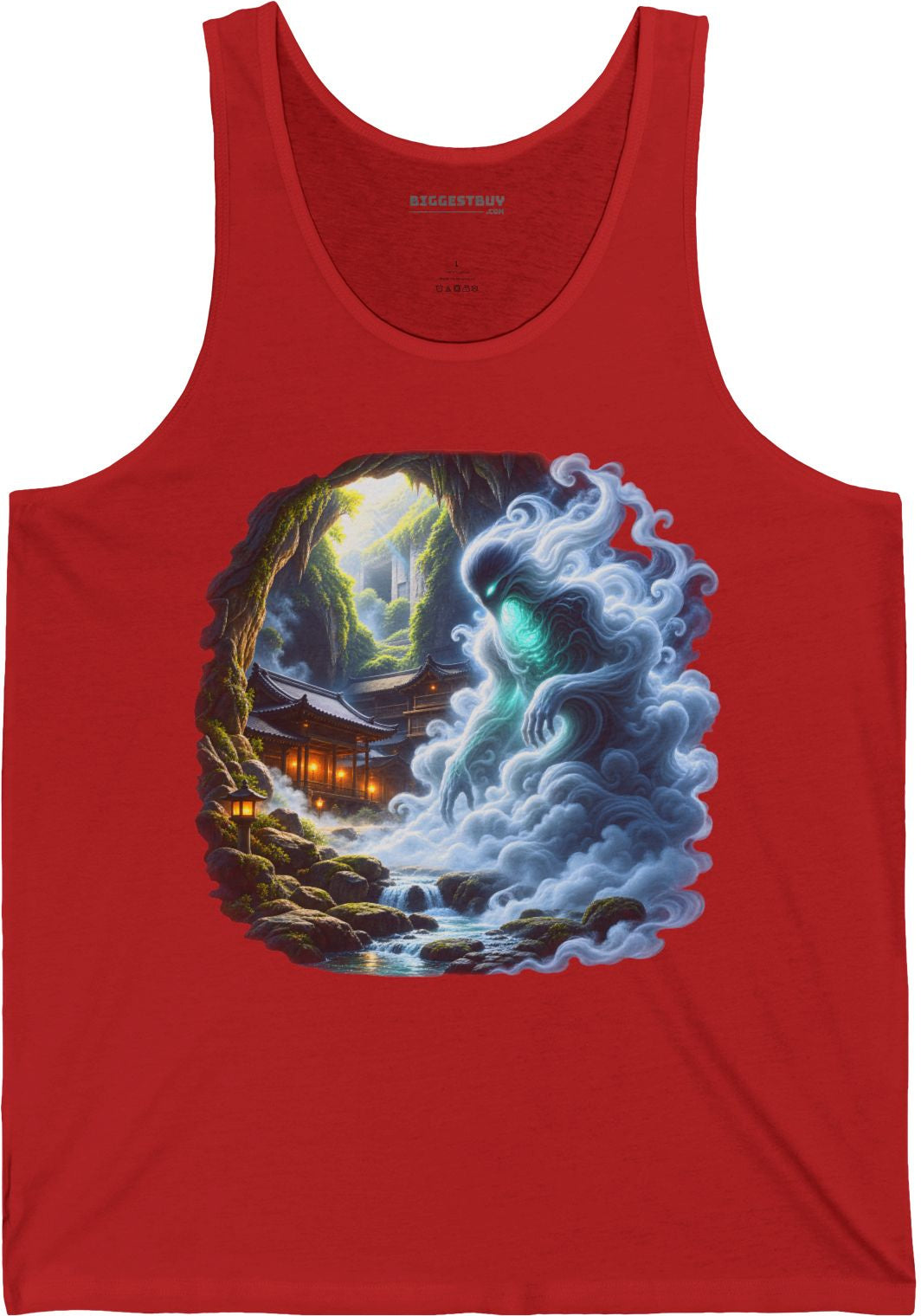 Spirit Portal - Jersey Tank Top in Red, front view