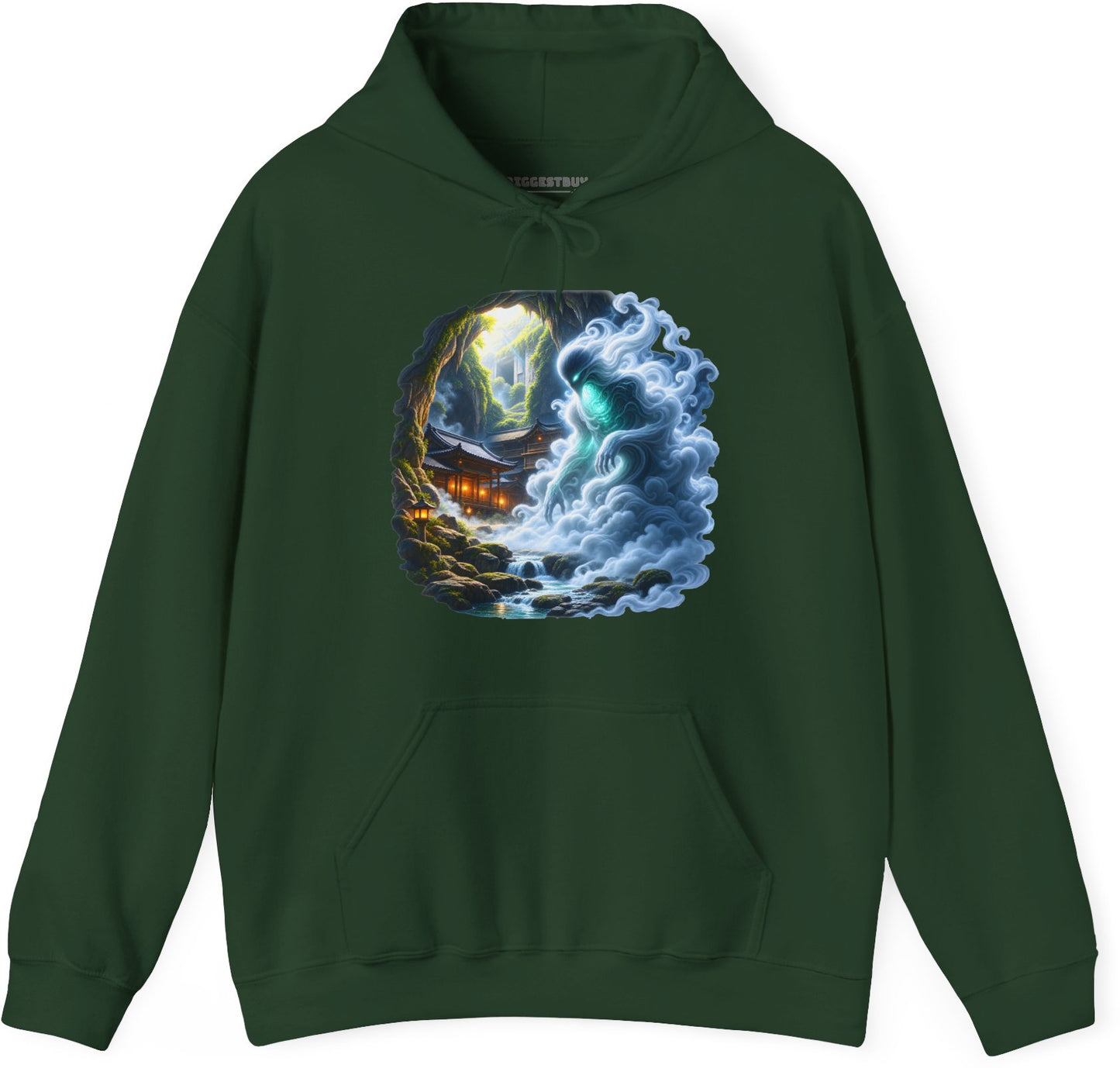 Spirit Portal - Pullover Hoodie in Forest Green, front view