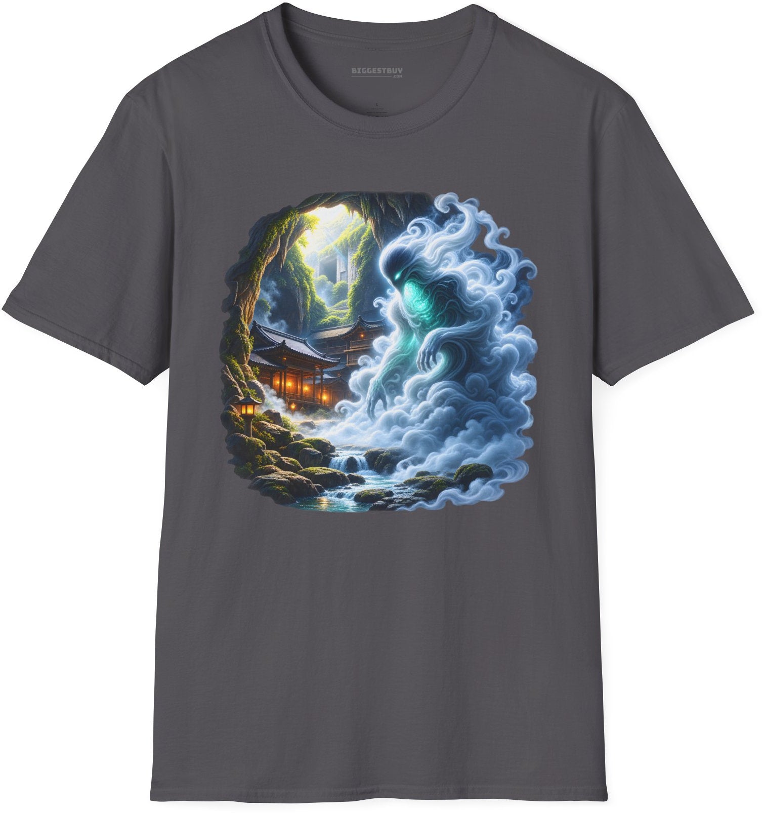 Spirit Portal - Softstyle T-Shirt in Charcoal, front view