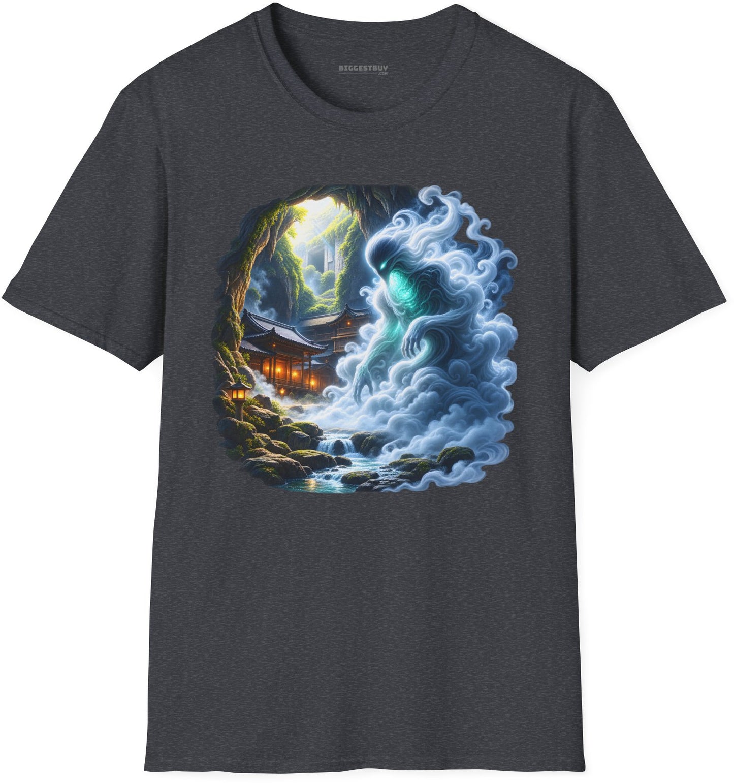 Spirit Portal - Softstyle T-Shirt in Dark Heather Grey, front view