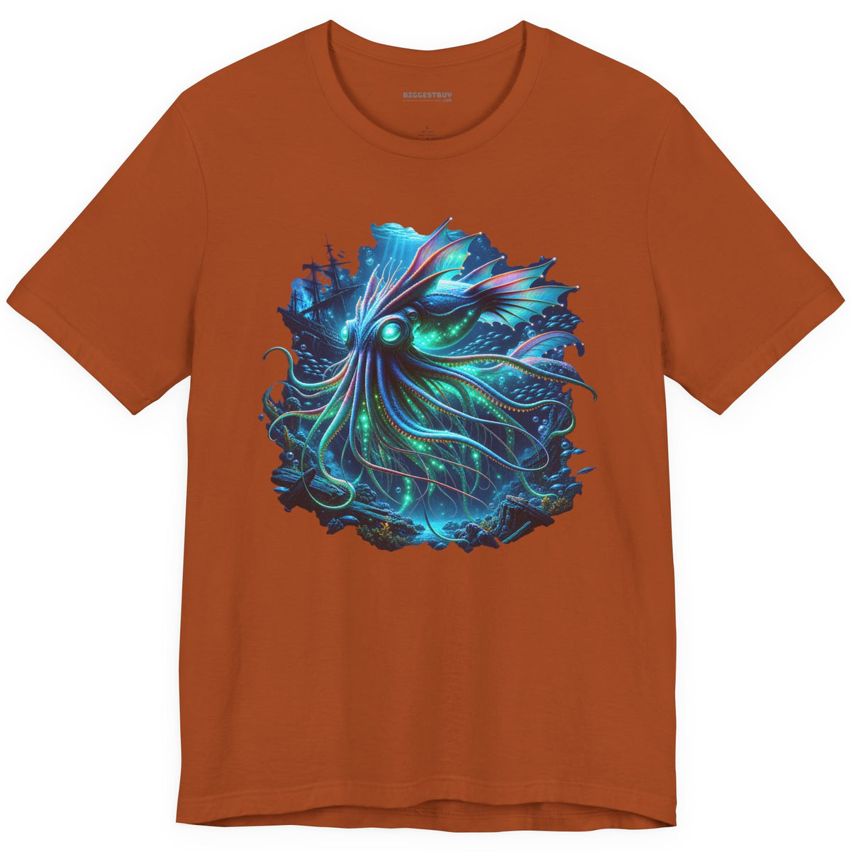 Squishy Octopus - Classic Jersey Tee in Autumn, front view