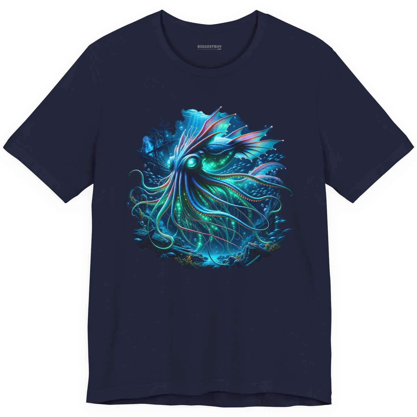 Squishy Octopus - Classic Jersey Tee in Navy, front view