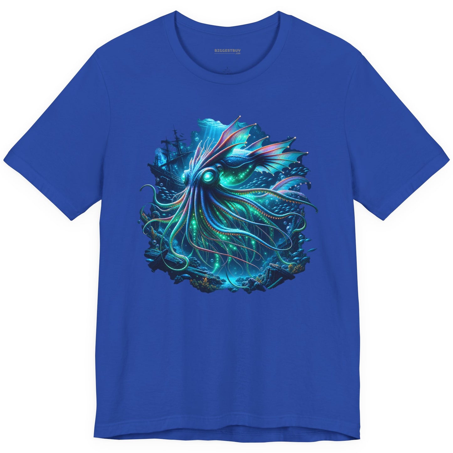 Squishy Octopus - Classic Jersey Tee in True Royal, front view