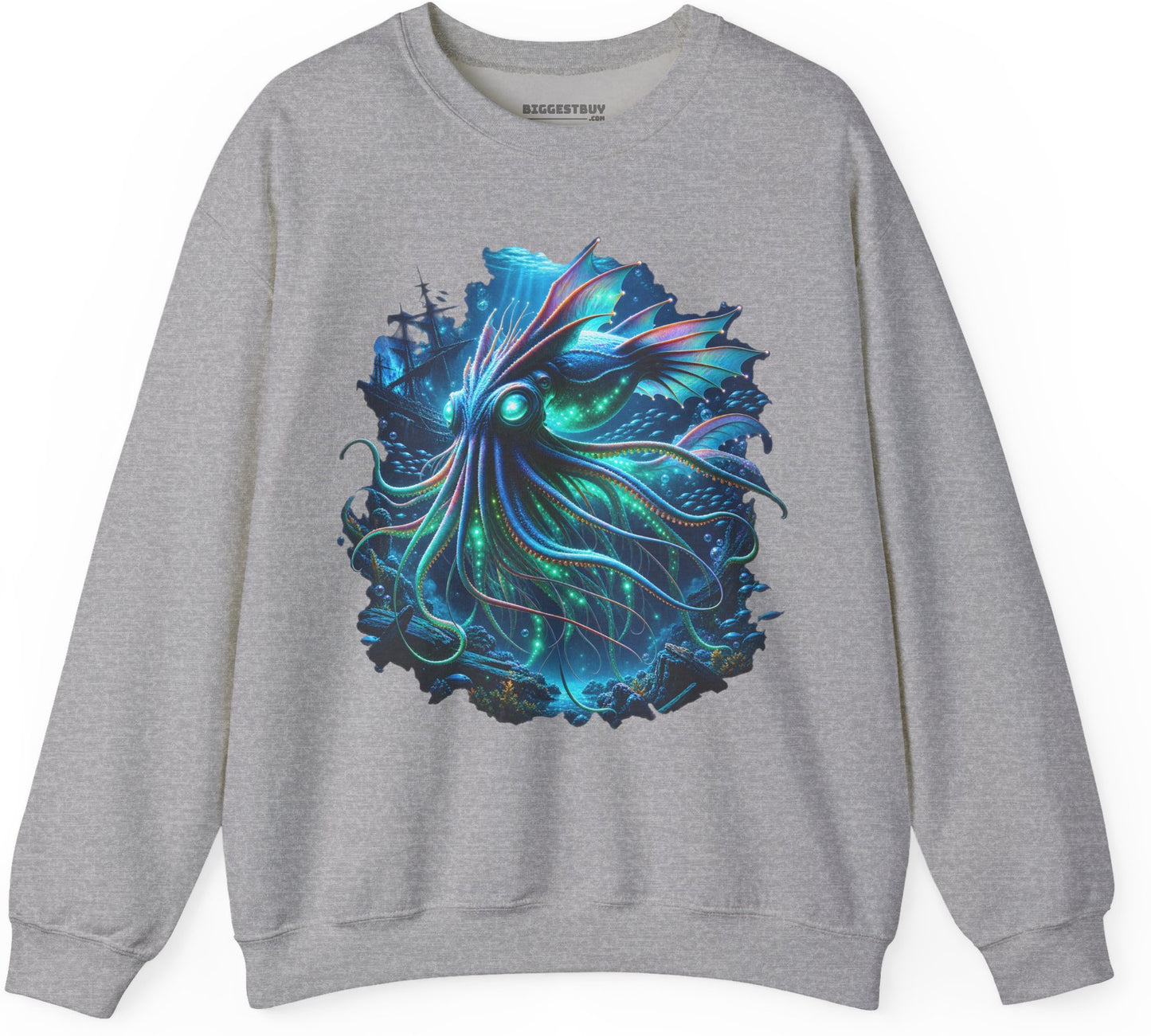 Squishy Octopus - Crewneck Sweatshirt in Sport Grey, front view