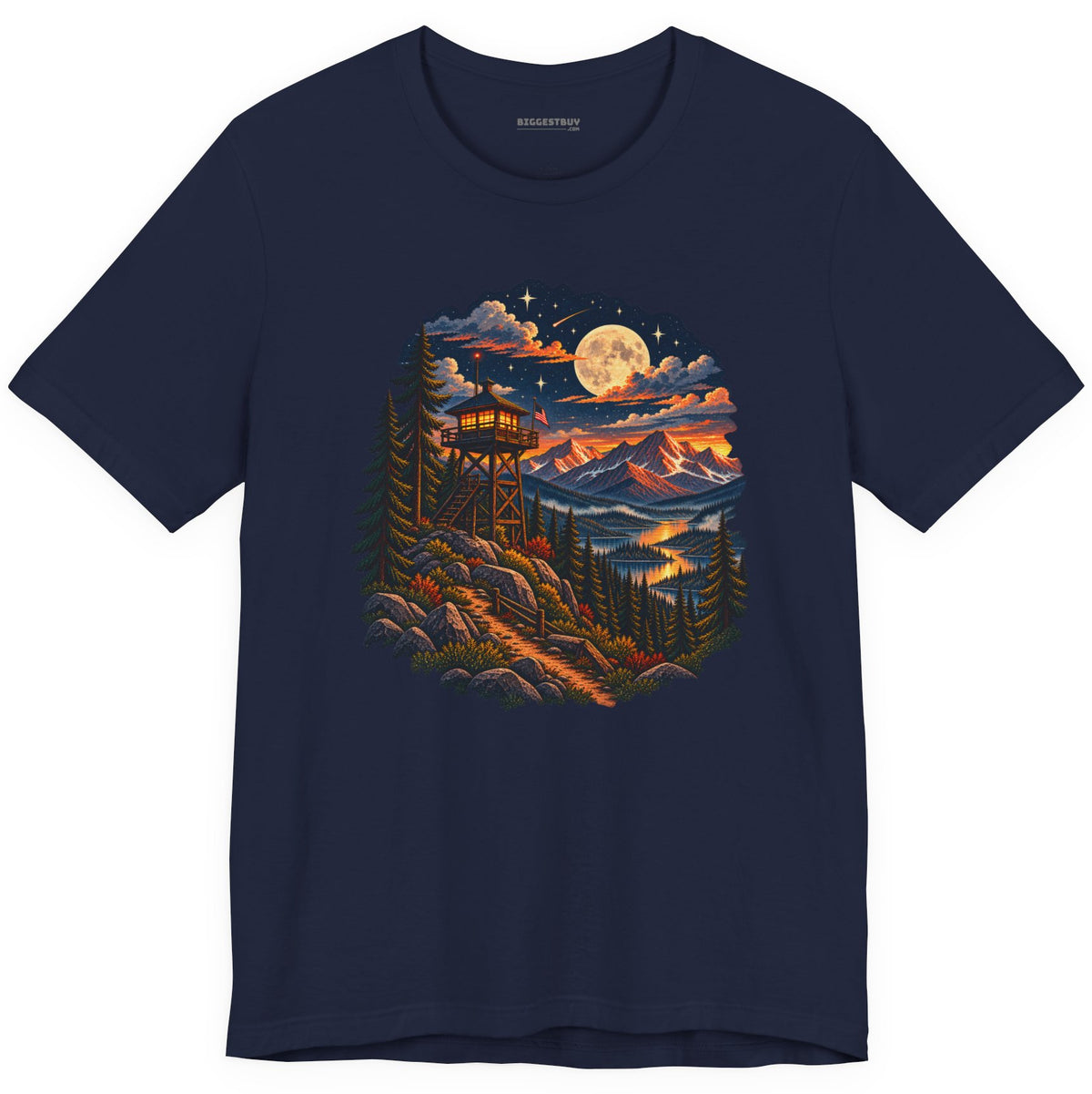 Star-Crossed Summit - Classic Jersey Tee in Navy, front view