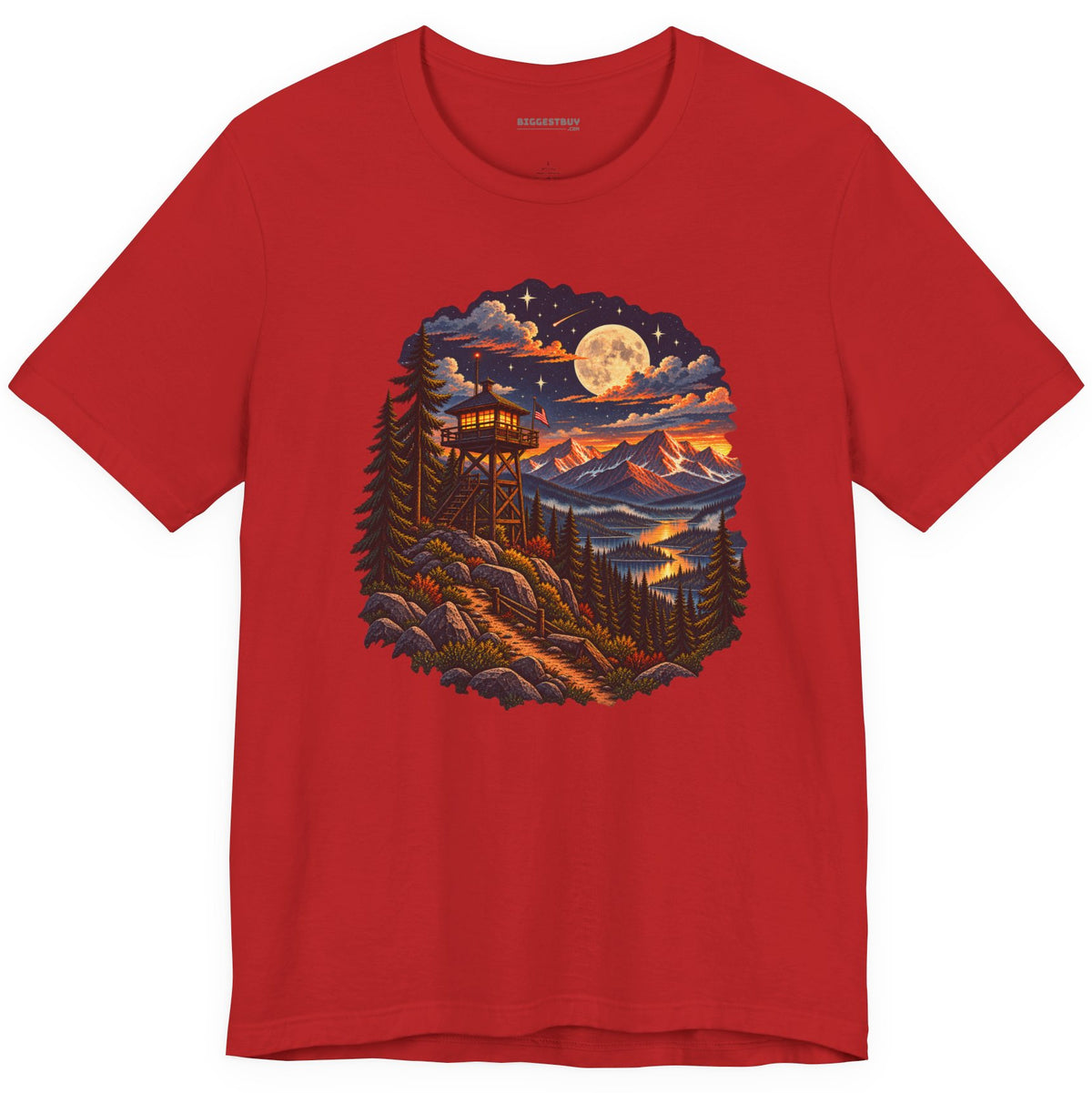 Star-Crossed Summit - Classic Jersey Tee in Red, front view