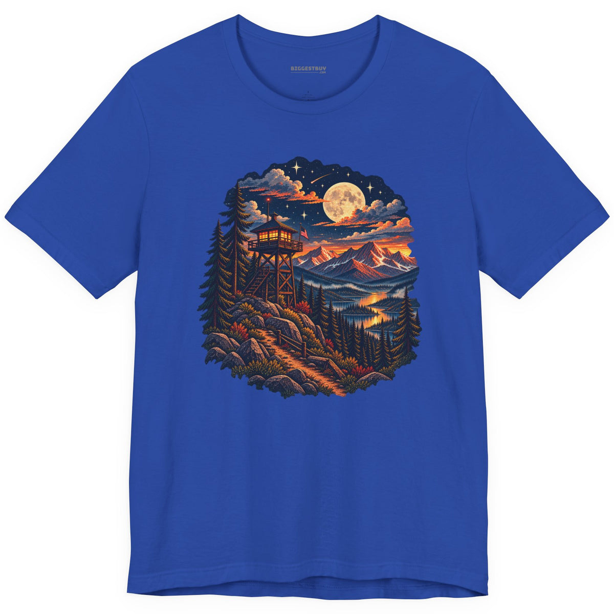 Star-Crossed Summit - Classic Jersey Tee in True Royal, front view