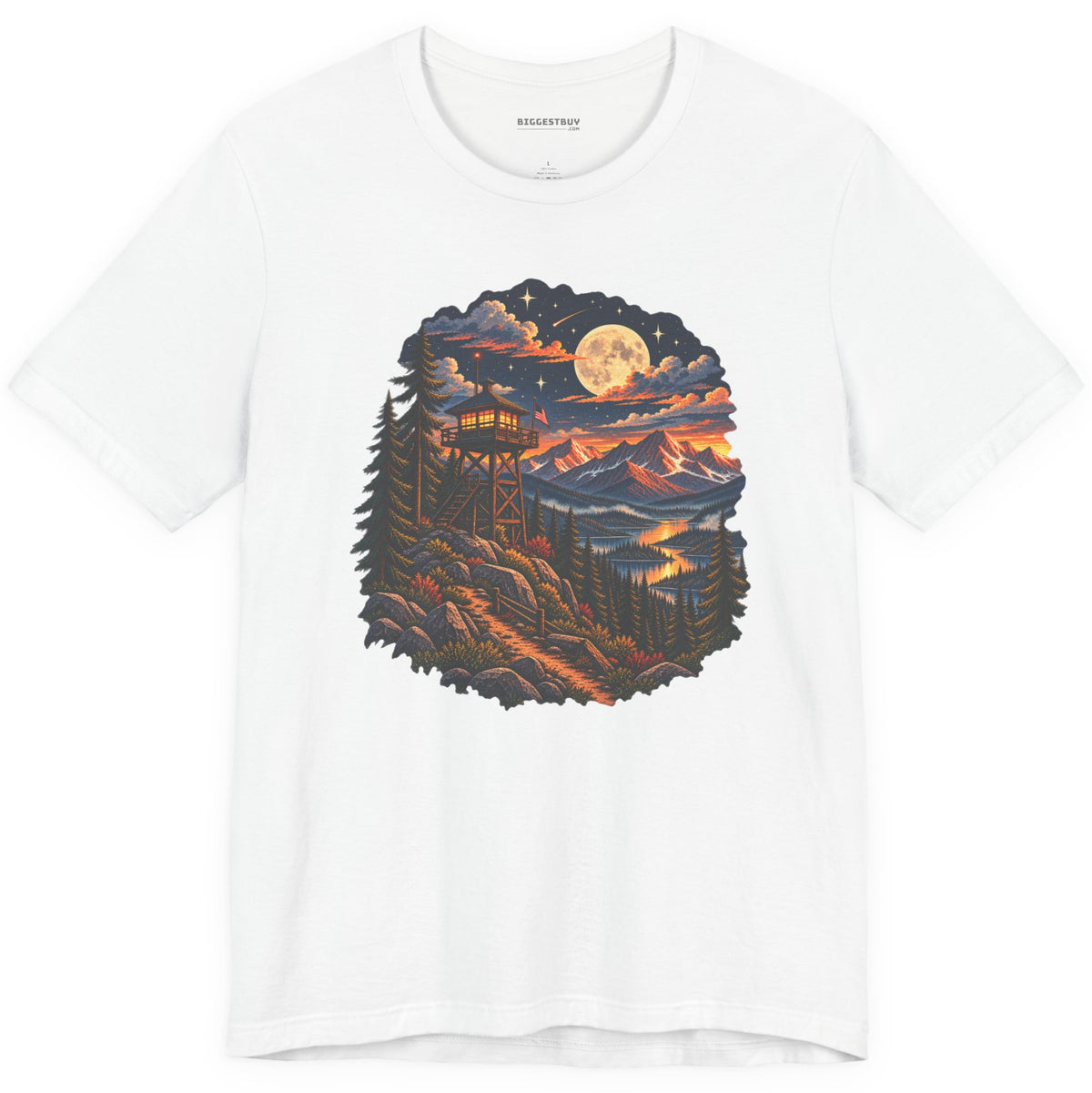 Star-Crossed Summit - Classic Jersey Tee in White, front view