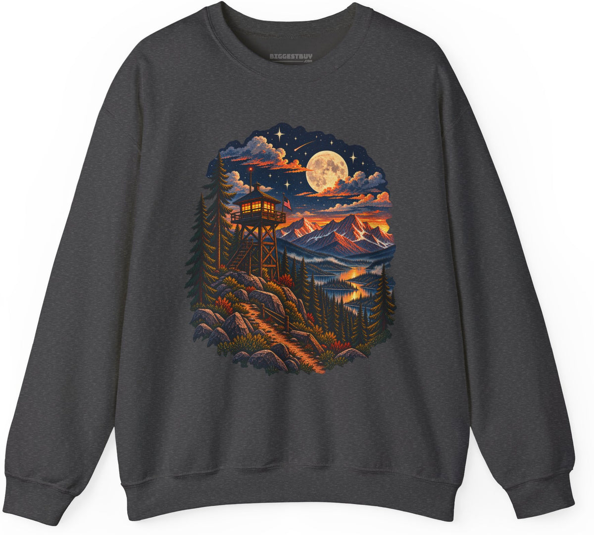 Star-Crossed Summit - Crewneck Sweatshirt in Dark Heather, front view