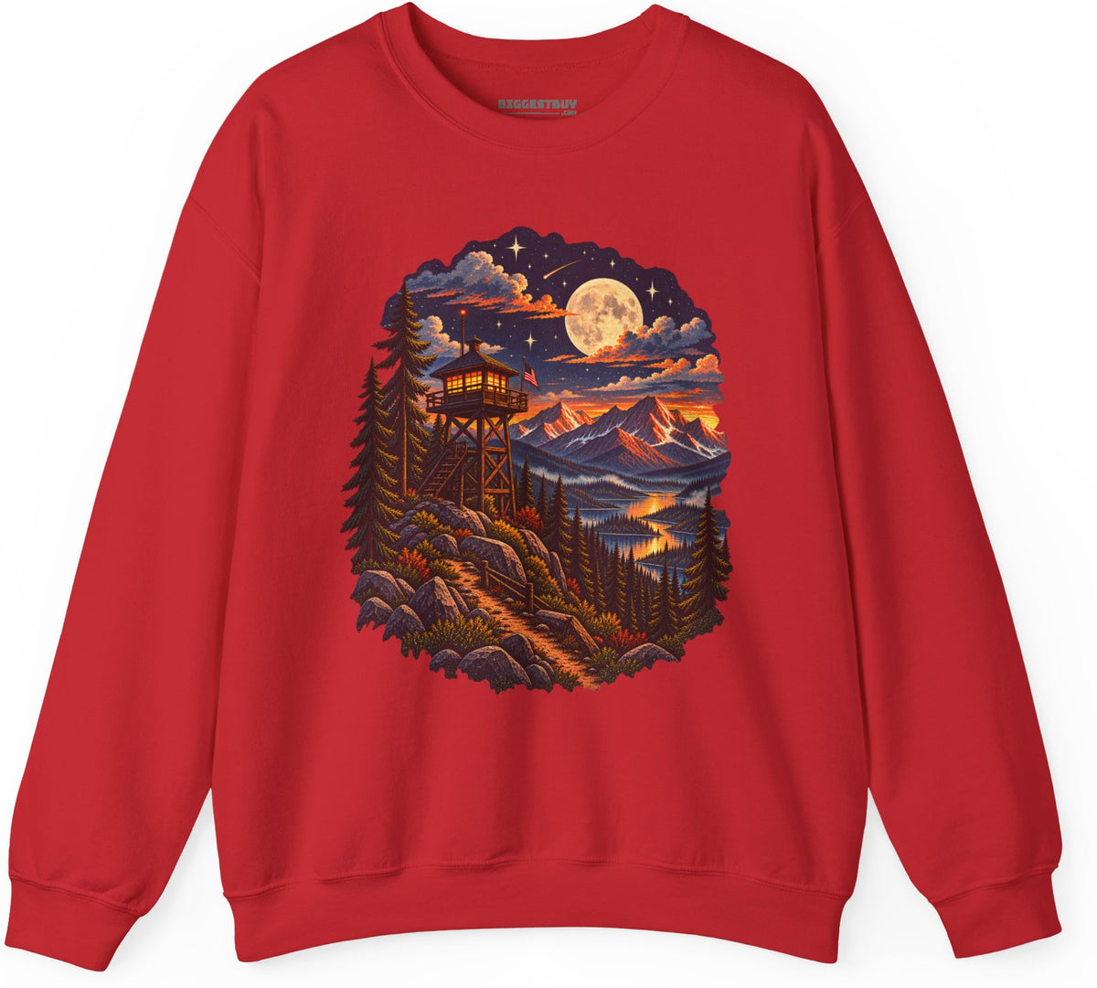 Star-Crossed Summit - Crewneck Sweatshirt in Red, front view