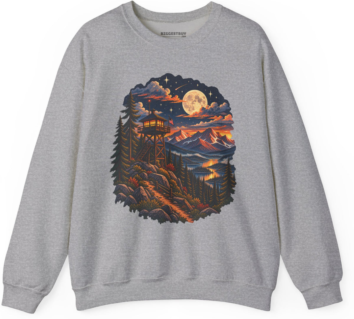 Star-Crossed Summit - Crewneck Sweatshirt in Sport Grey, front view