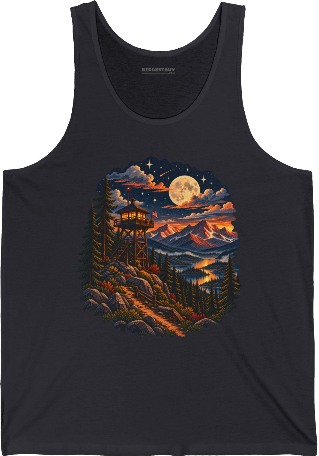 Star-Crossed Summit - Jersey Tank Top in Dark Grey, front view