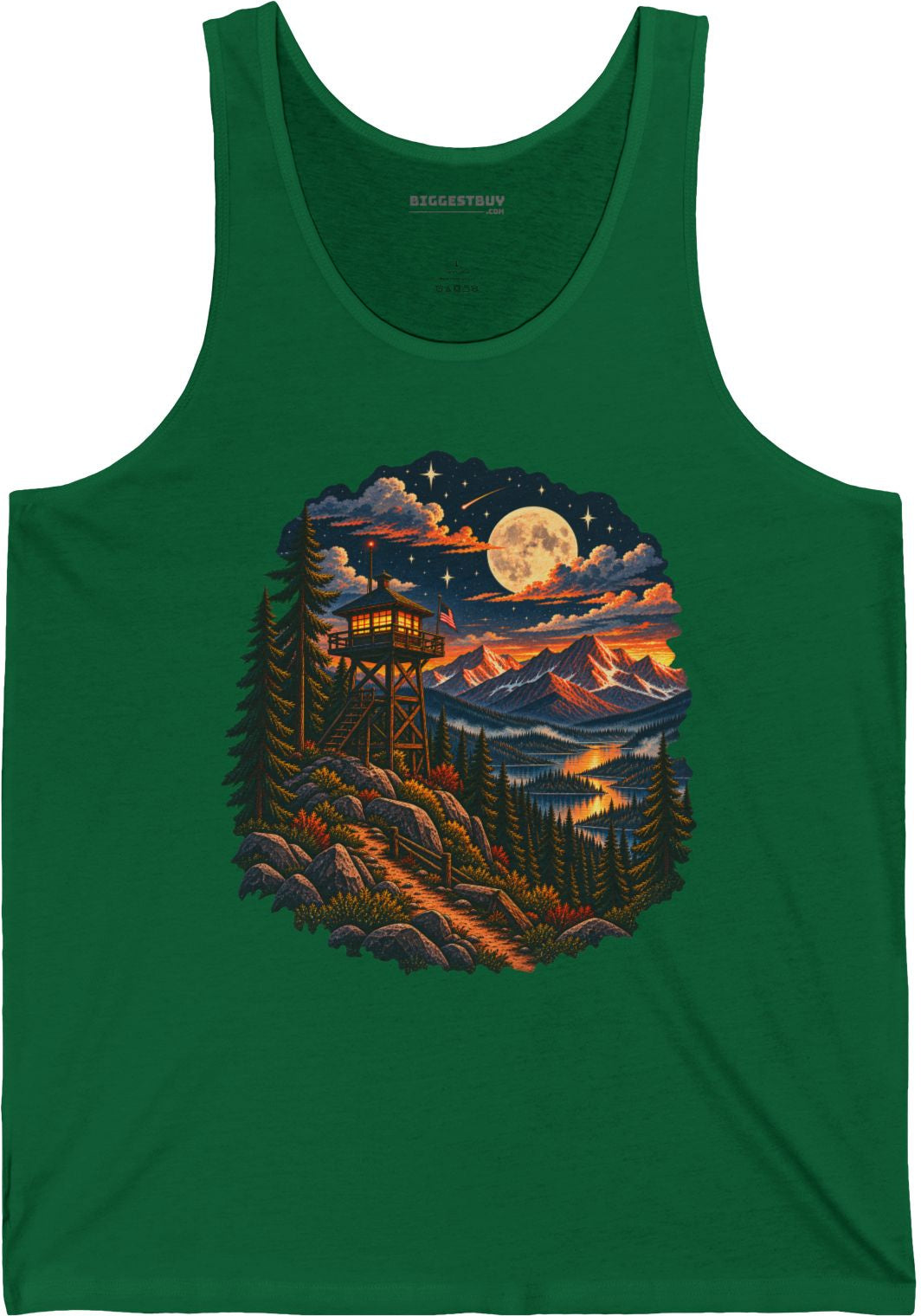 Star-Crossed Summit - Jersey Tank Top in Kelly, front view