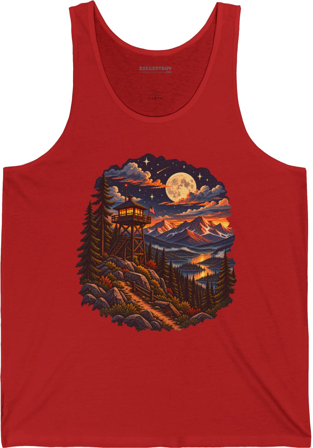 Star-Crossed Summit - Jersey Tank Top in Red, front view