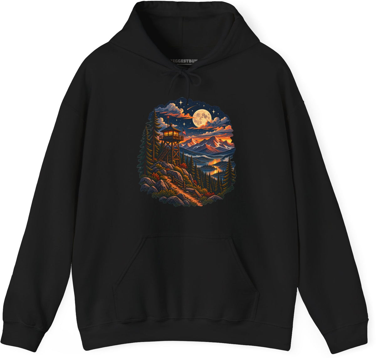 Star-Crossed Summit - Pullover Hoodie in Black, front view