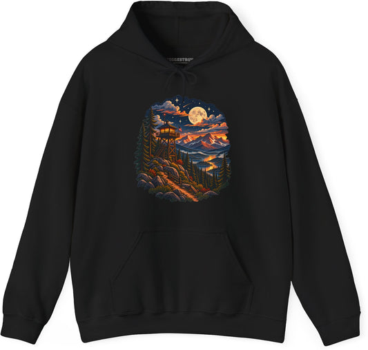 Star-Crossed Summit - Pullover Hoodie in Black, front view