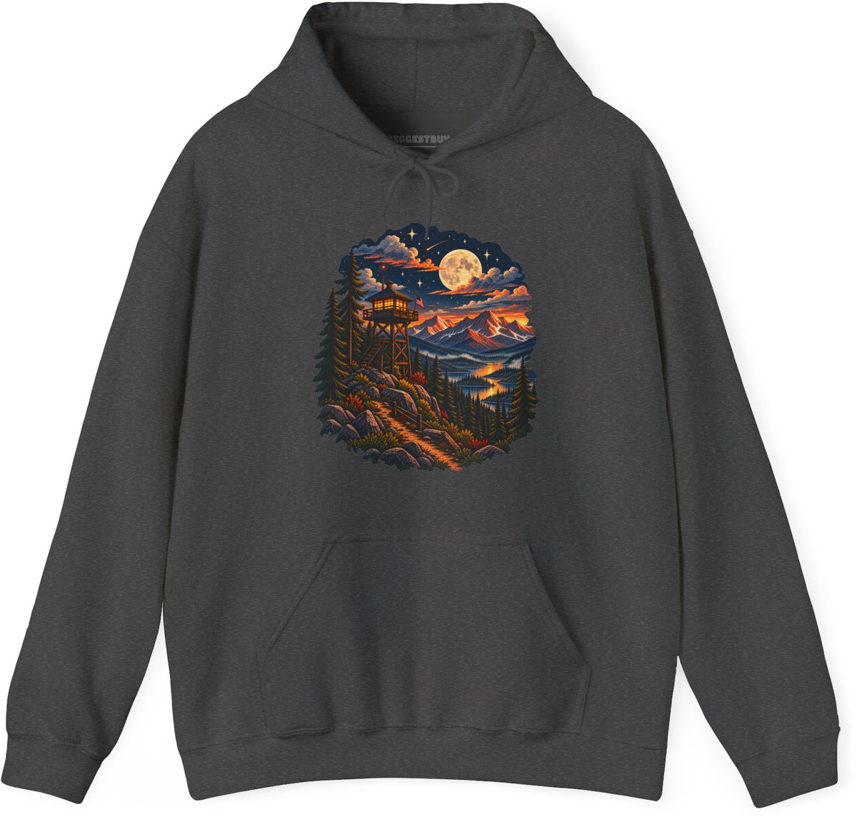 Star-Crossed Summit - Pullover Hoodie in Dark Heather, front view