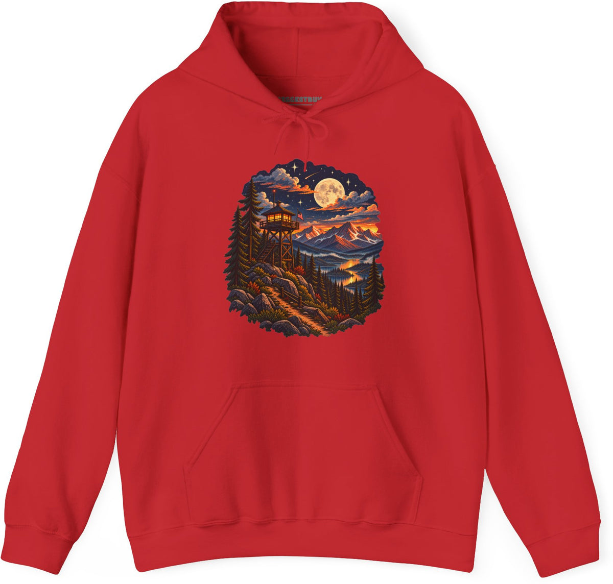 Star-Crossed Summit - Pullover Hoodie in Red, front view