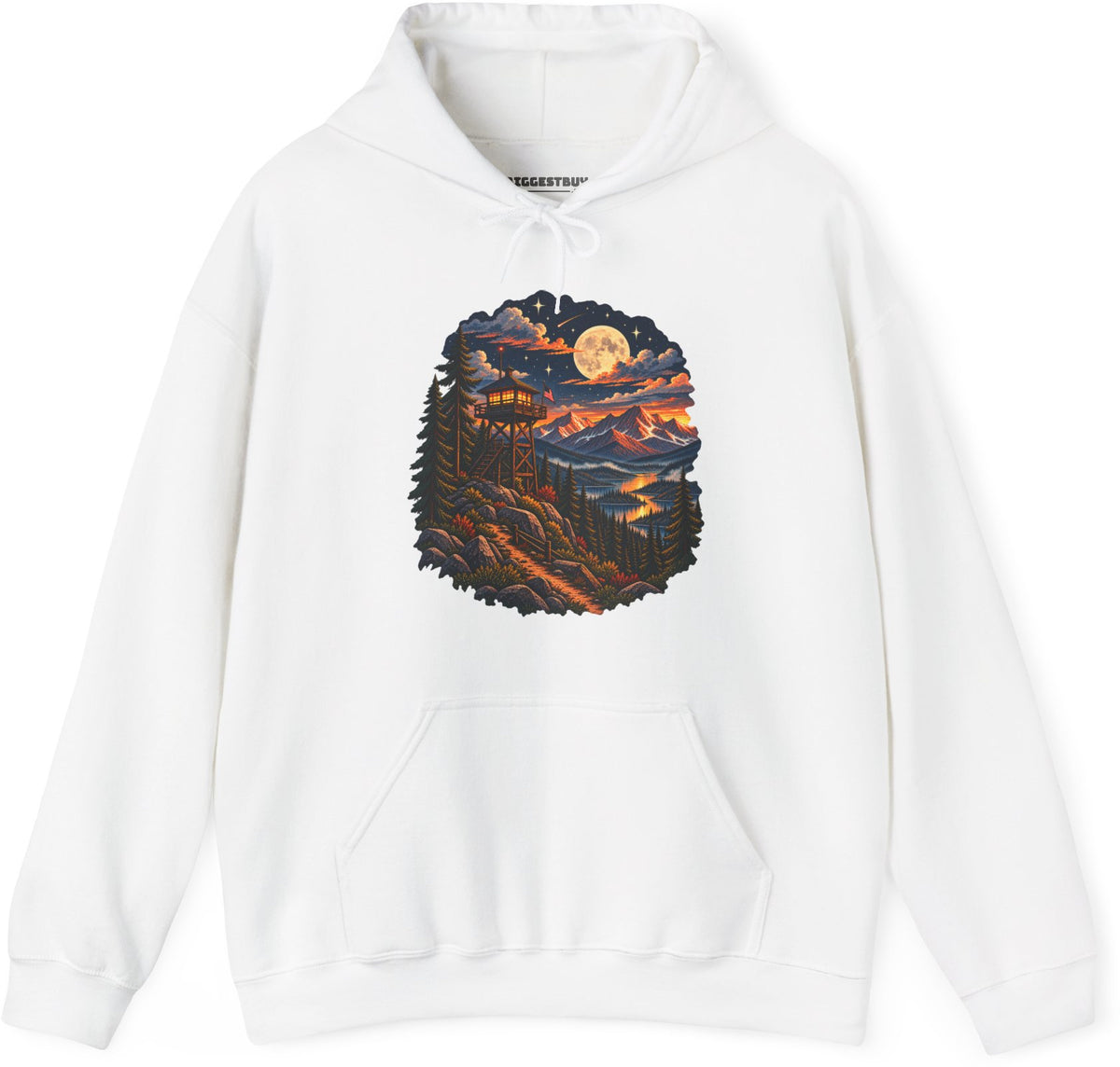 Star-Crossed Summit - Pullover Hoodie in White, front view