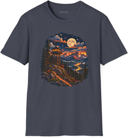 Star-Crossed Summit - Softstyle T-Shirt in Heather Navy, front view