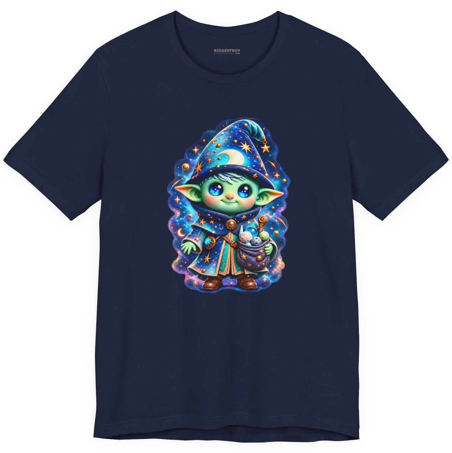 Starlit Sorcerer - Classic Jersey Tee in Navy, front view
