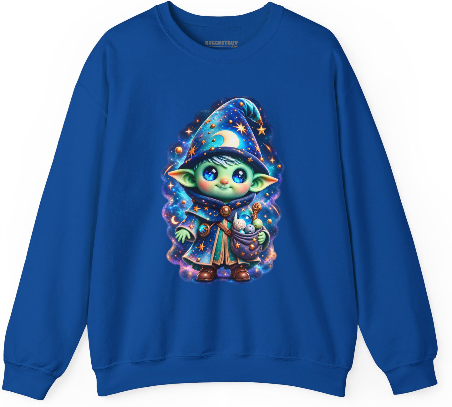 Starlit Sorcerer - Crewneck Sweatshirt in Royal, front view