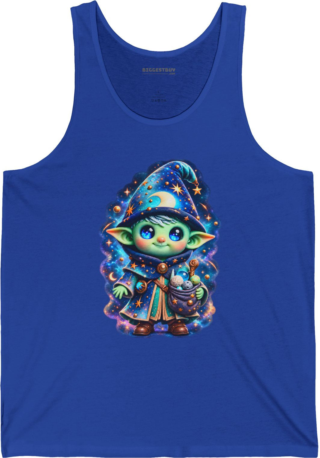 Starlit Sorcerer - Jersey Tank Top in True Royal, front view