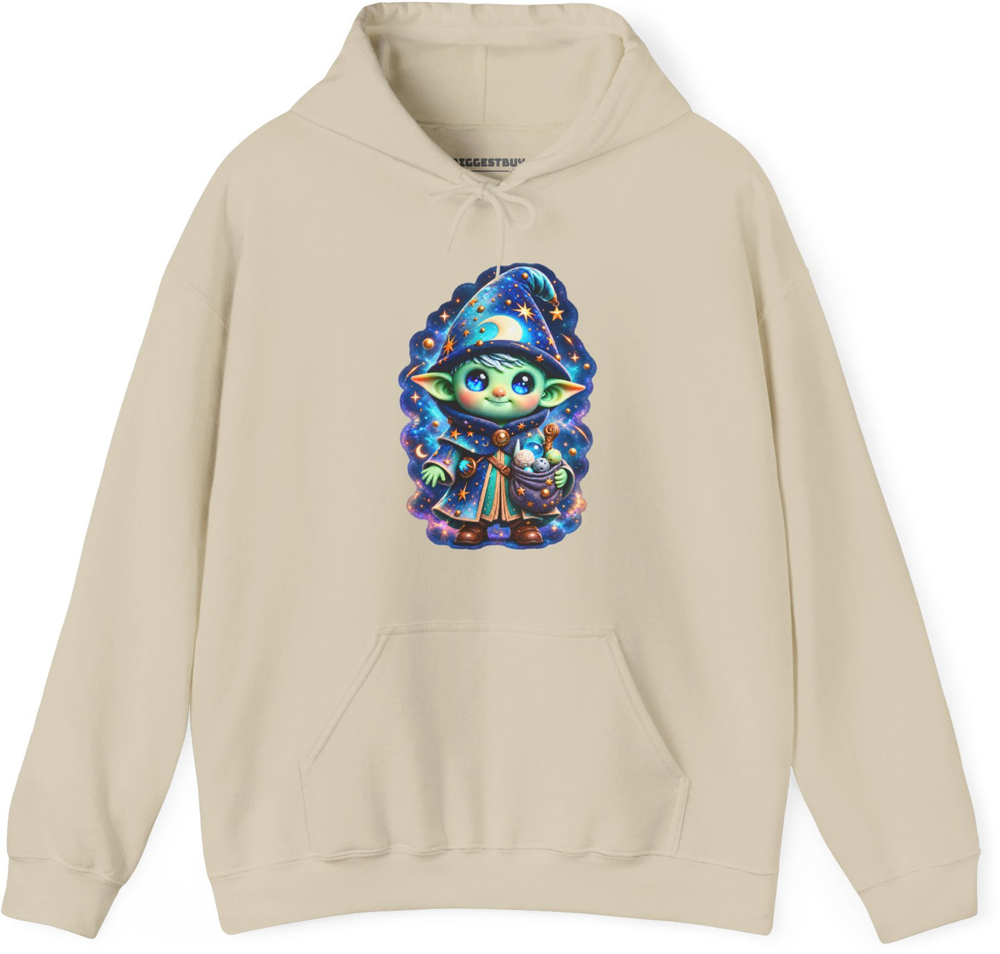 Starlit Sorcerer - Pullover Hoodie in Sand, front view