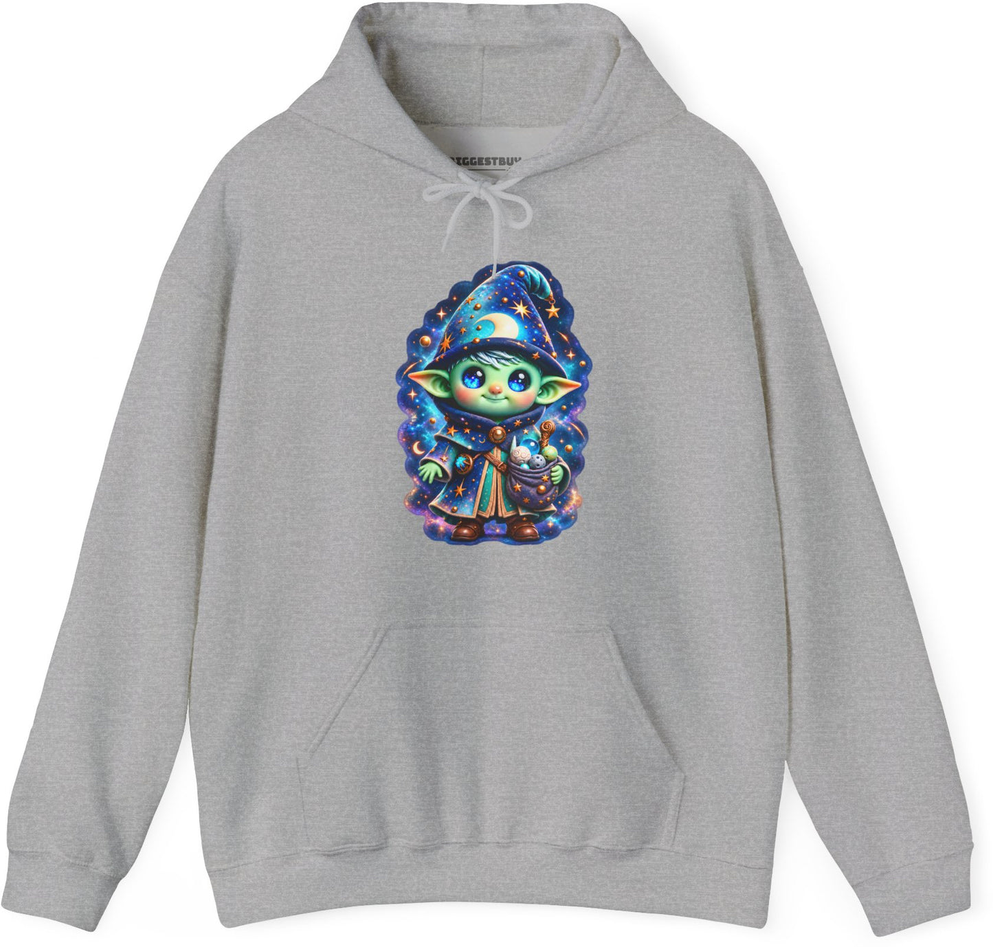 Starlit Sorcerer - Pullover Hoodie in Sport Grey, front view