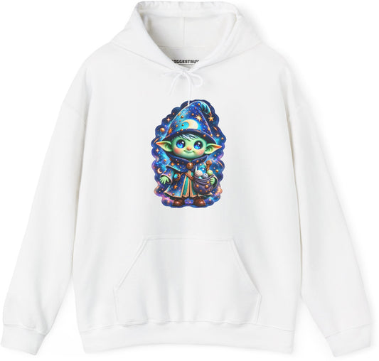 Starlit Sorcerer - Pullover Hoodie in White, front view