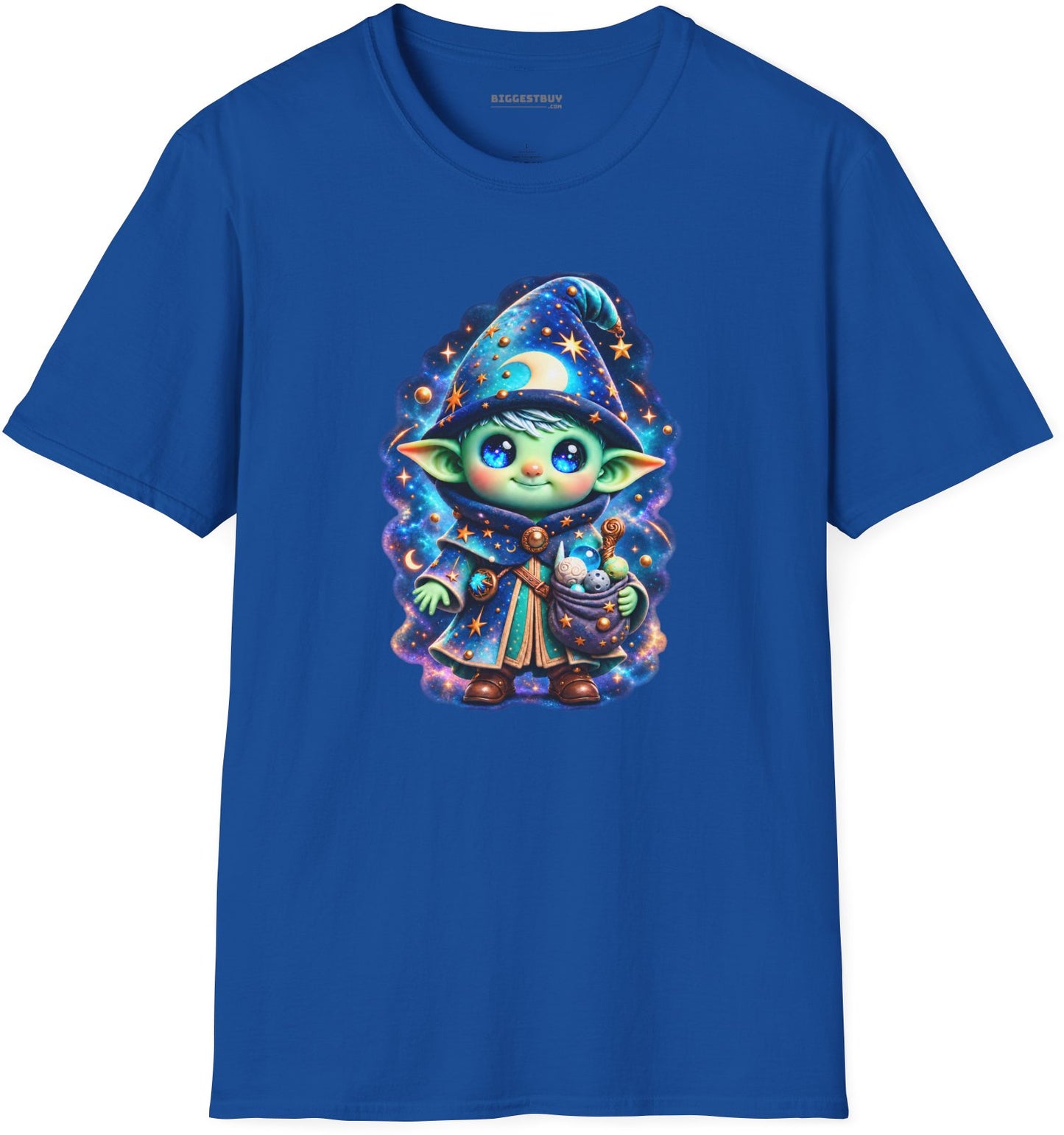 Starlit Sorcerer - Softstyle T-Shirt in Royal, front view