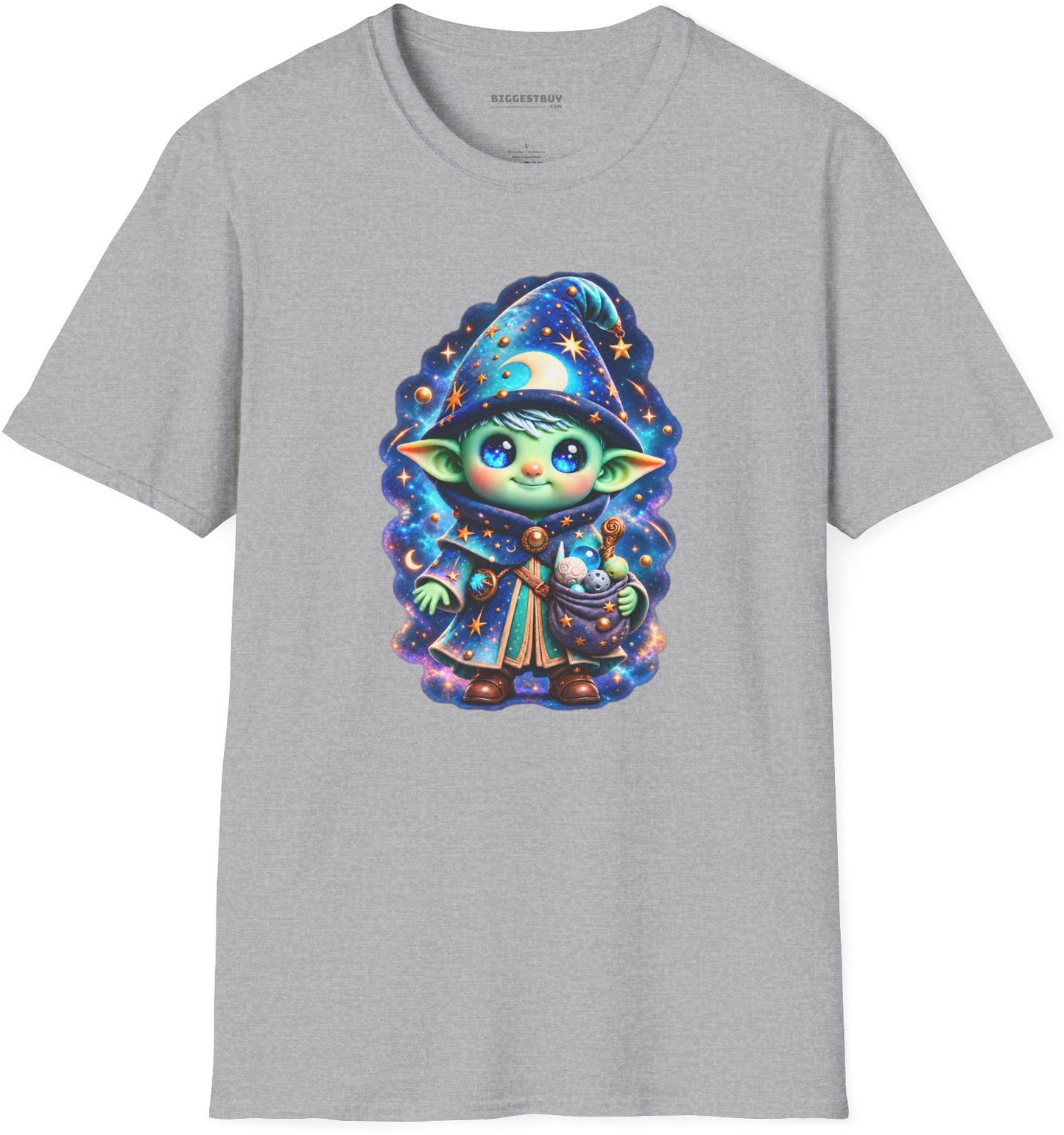 Starlit Sorcerer - Softstyle T-Shirt in Sport Grey, front view