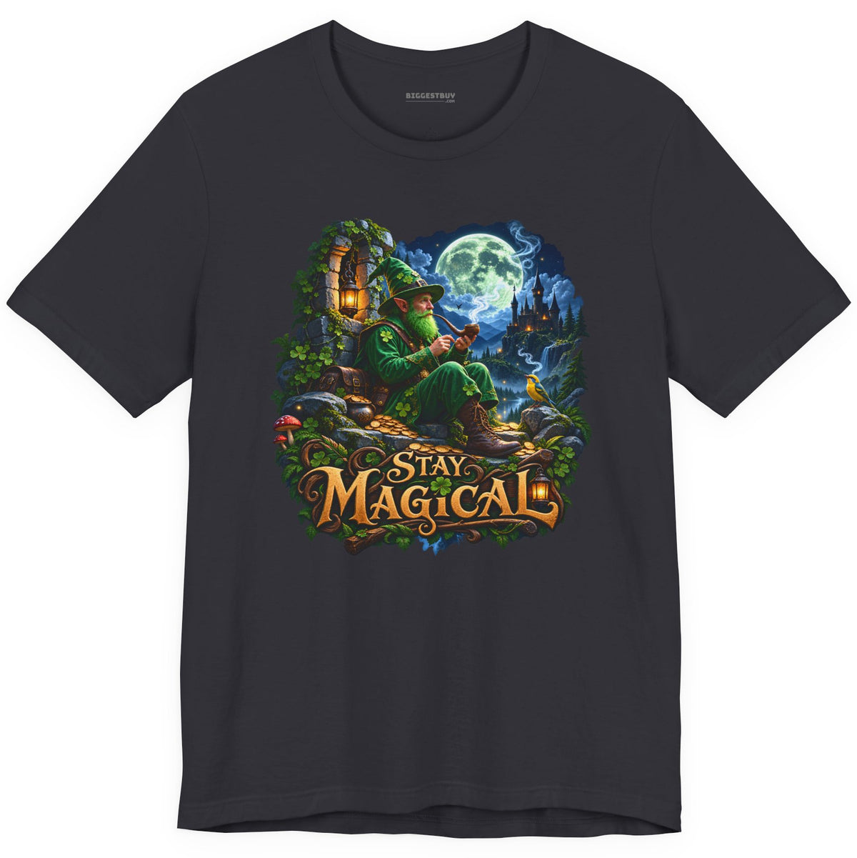 Stay Magical - Classic Jersey Tee in Dark Grey, front view