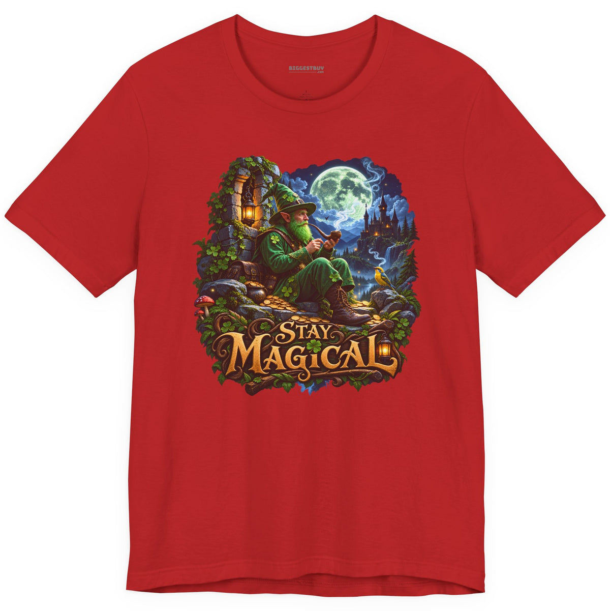 Stay Magical - Classic Jersey Tee in Red, front view