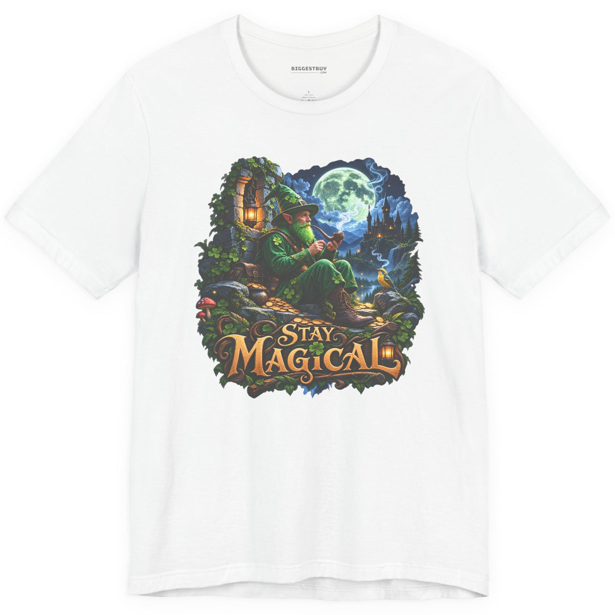 Stay Magical - Classic Jersey Tee in White, front view