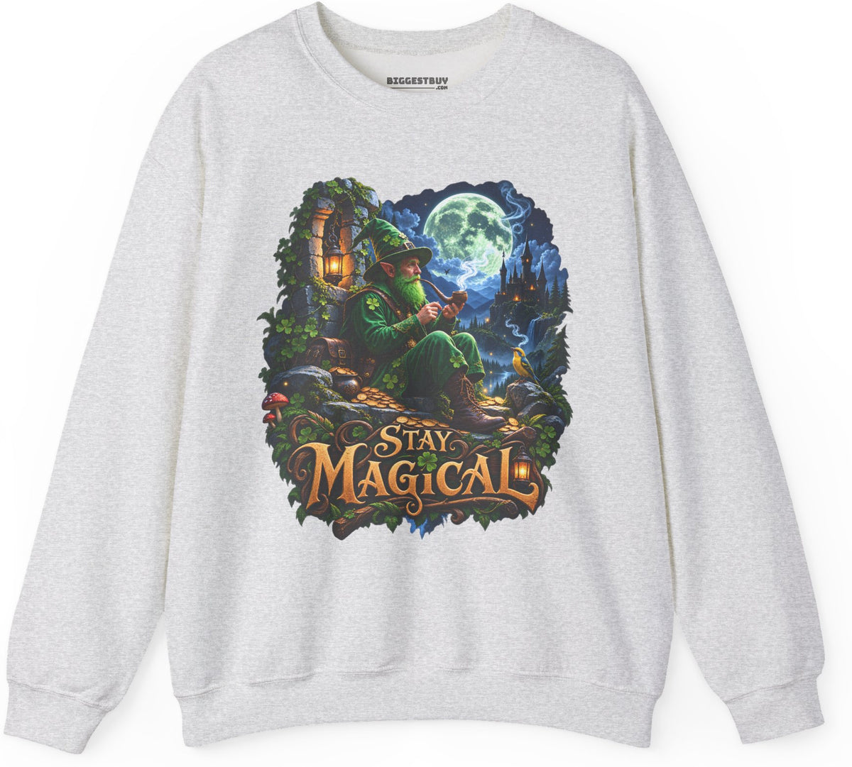Stay Magical - Crewneck Sweatshirt in Ash, front view