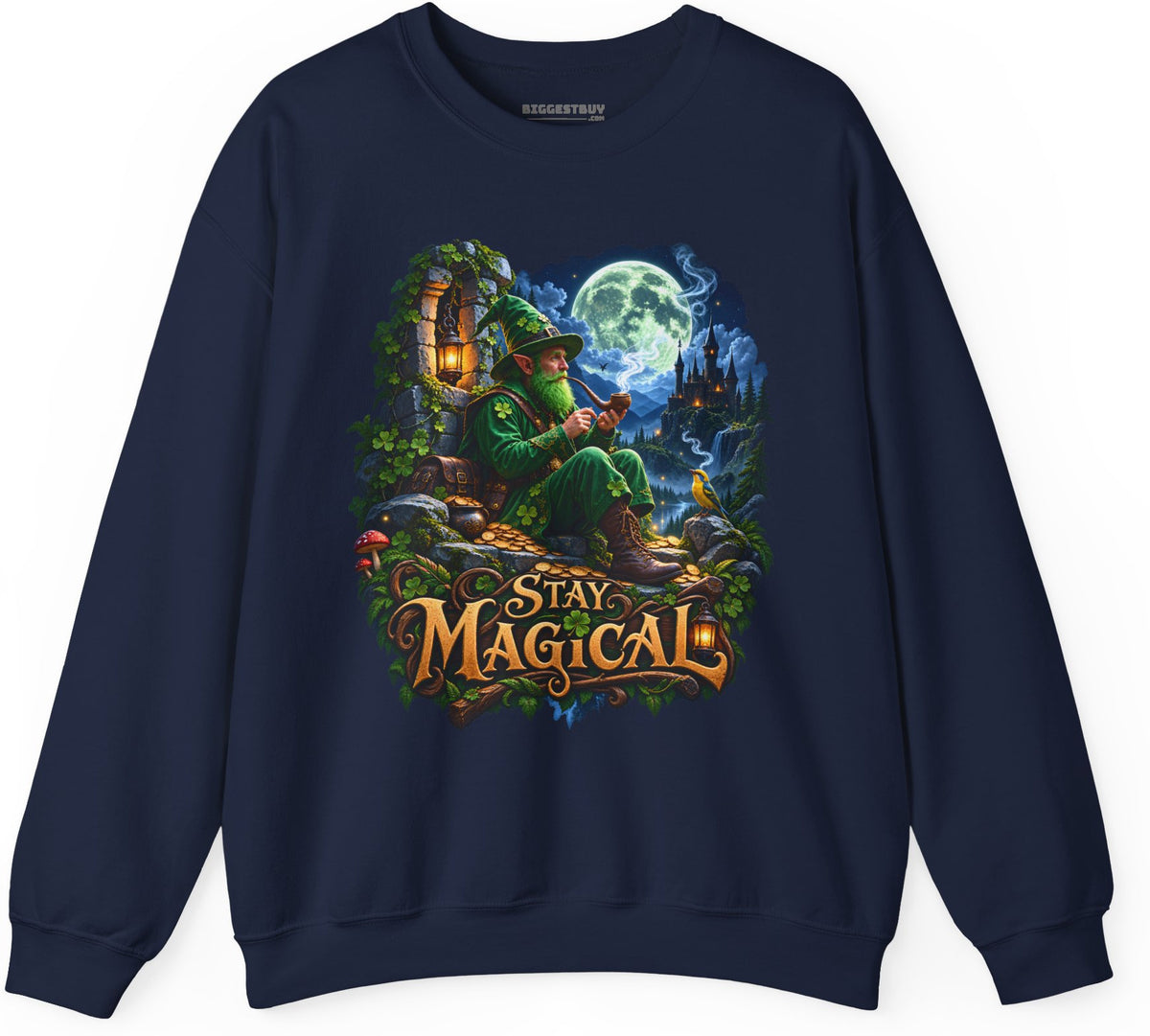 Stay Magical - Crewneck Sweatshirt in Navy, front view