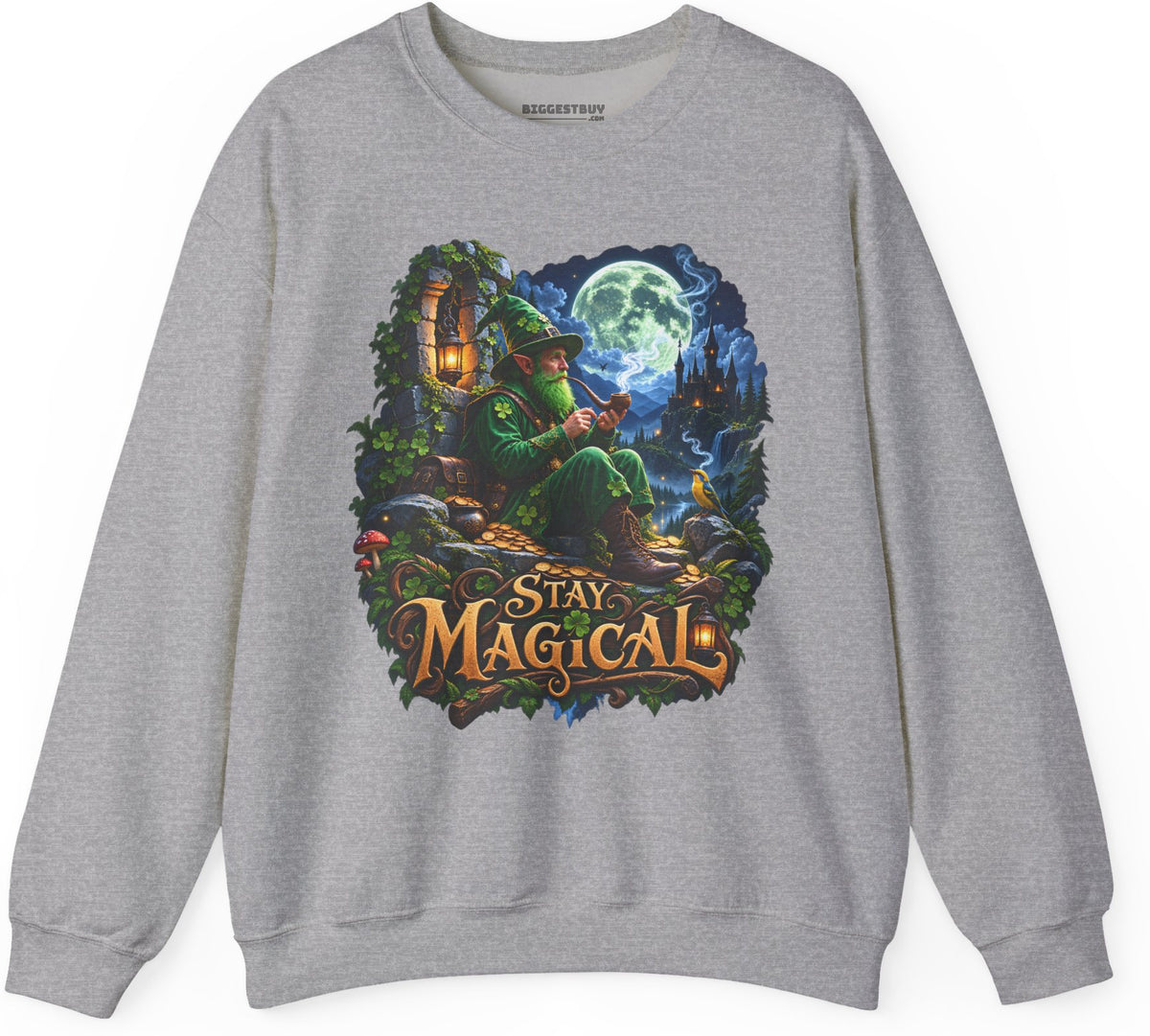 Stay Magical - Crewneck Sweatshirt in Sport Grey, front view