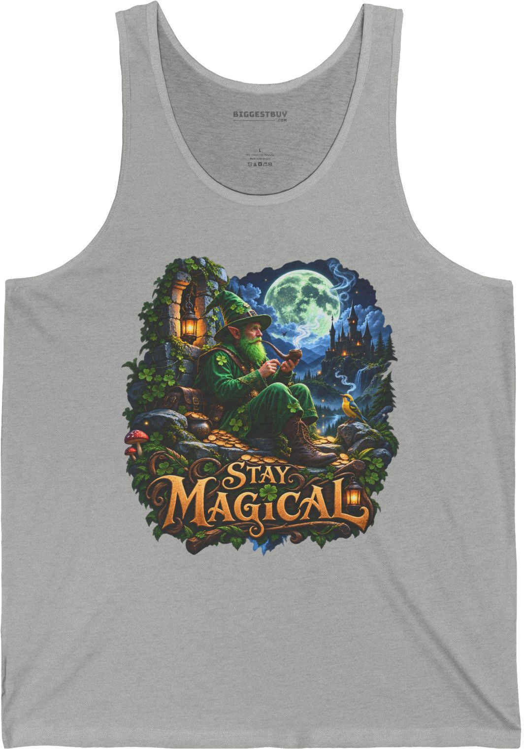 Stay Magical - Jersey Tank Top in Athletic Heather, front view