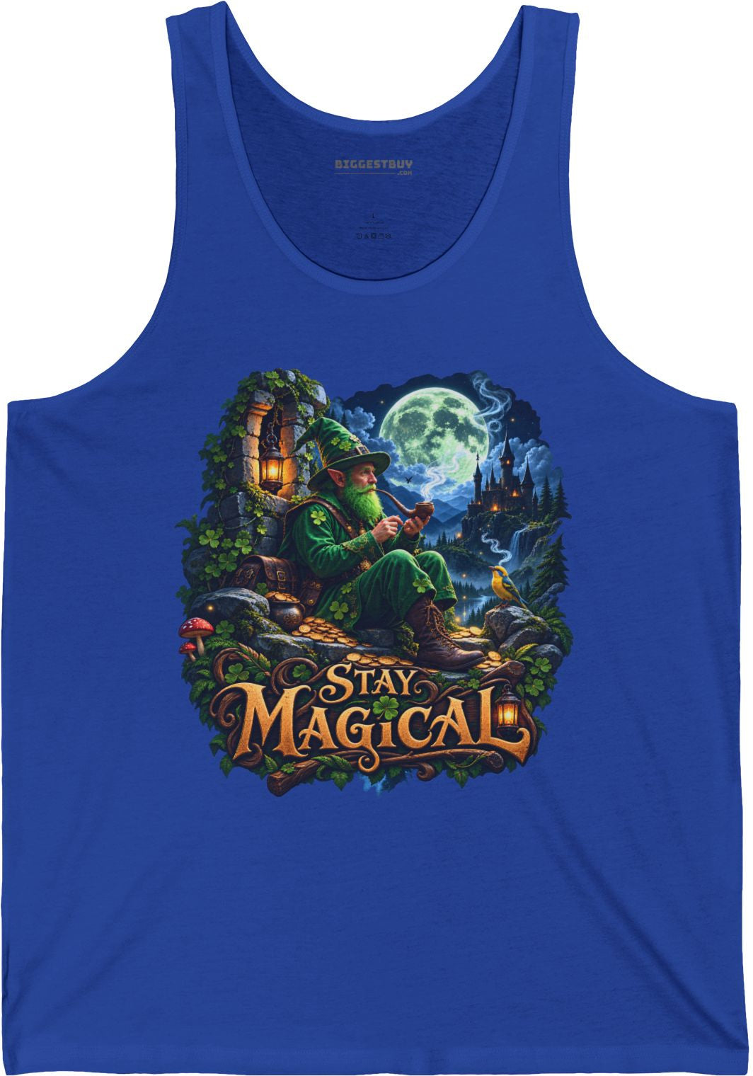 Stay Magical - Jersey Tank Top in True Royal, front view
