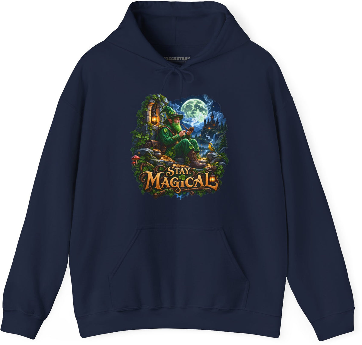 Stay Magical - Pullover Hoodie in Navy, front view