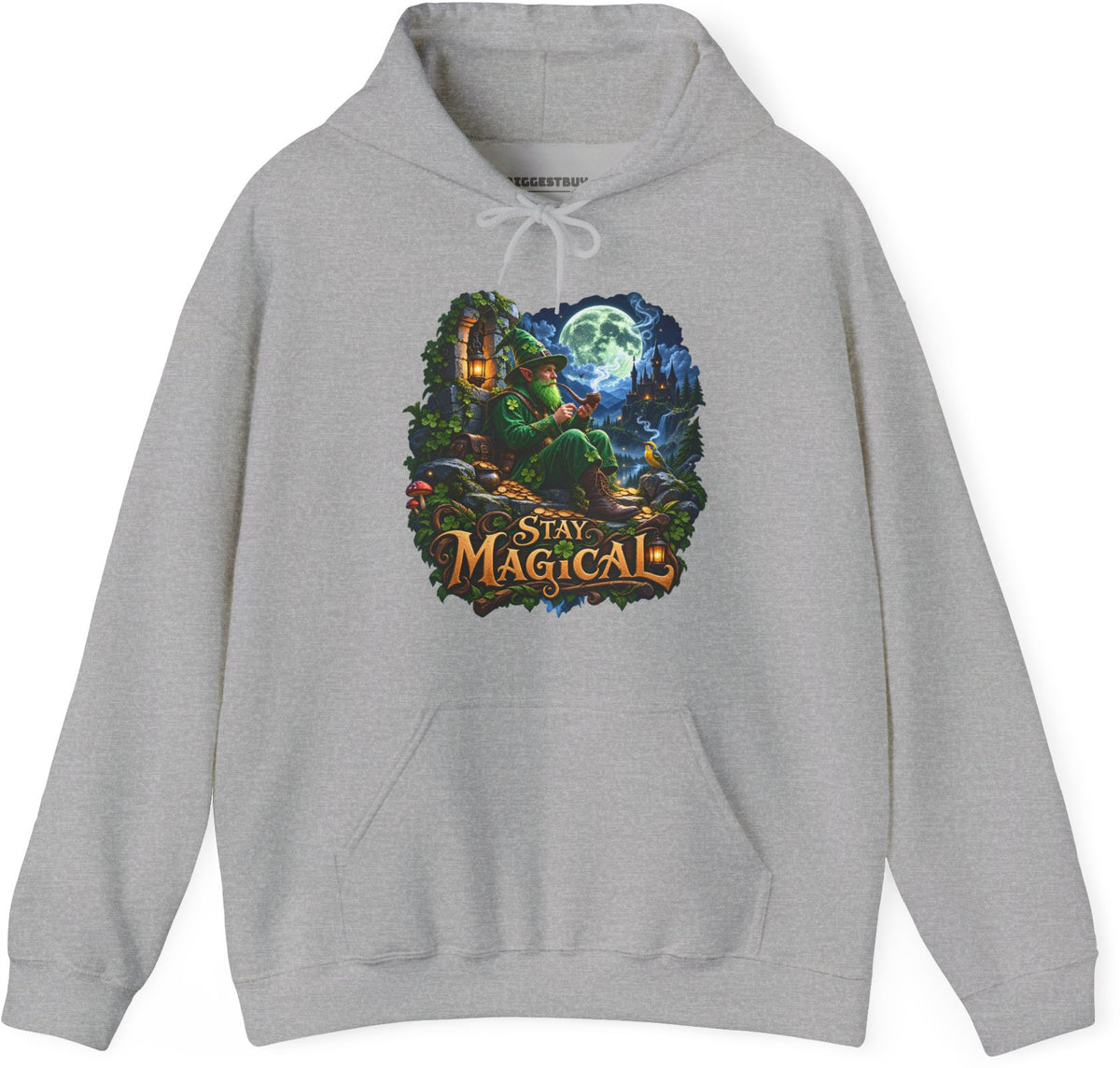 Stay Magical - Pullover Hoodie in Sport Grey, front view